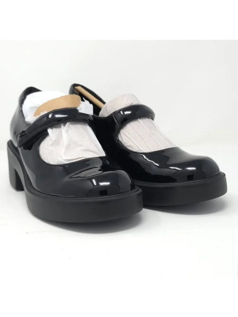 Naturalizer Amanda Black Patent Mary Jane Platform Pumps US 6 M